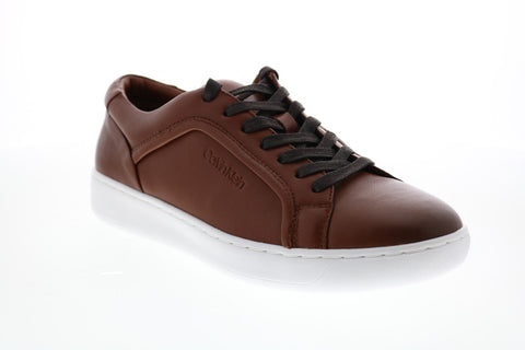 Calvin Klein Fasano Soft Leather 34F1142-TAN Mens Brown Designer Sneakers Shoes