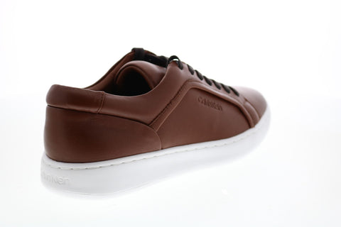 Calvin Klein Fasano Soft Leather 34F1142-TAN Mens Brown Designer Sneakers Shoes