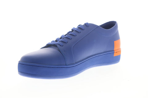 Calvin Klein Nemi Smooth Calf Leather Logo 34F1212-RBL Mens Blue Leather Designer Sneakers Shoes