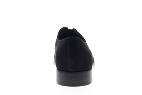 Calvin Klein Covin 34F1271-BLK Mens Black Nubuck Casual Lace Up Oxfords Shoes