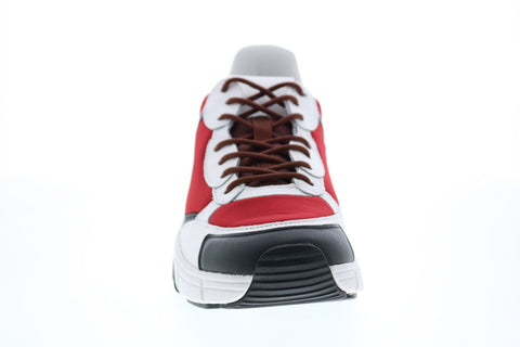 Calvin Klein Daxton Nappa Smooth Calf Leather Mens Red Designer Sneakers Shoes