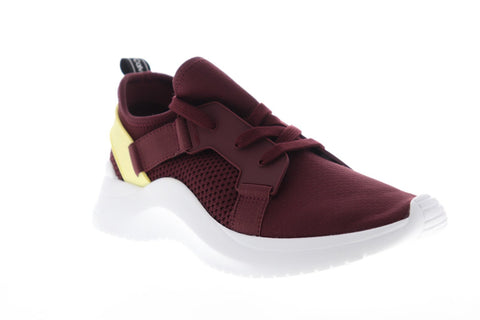Calvin Klein Unni 34F1279-BOR Mens Red Canvas Lace Up Low Top Sneakers Shoes