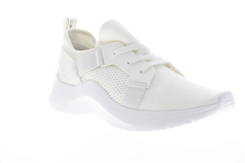Calvin Klein Unni Textured Knit Mens White Canvas Designer Sneakers Shoes