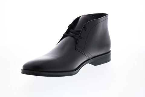 Calvin Klein Wolfe Crust Leather 34F1414-BLK Mens Black Lace Up Chukkas Boots