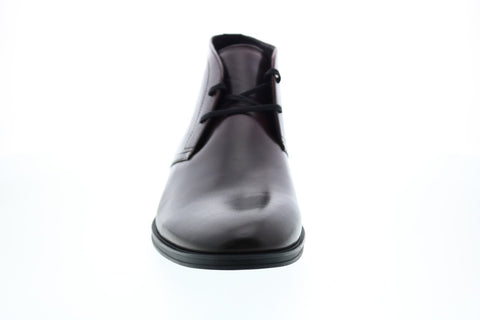 Calvin Klein Wolfe Crust Leather 34F1414-MAH Mens Red Lace Up Chukkas Boots