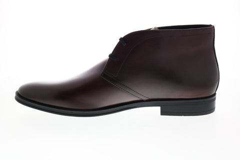 Calvin Klein Wolfe Crust Leather 34F1414-MAH Mens Red Lace Up Chukkas Boots
