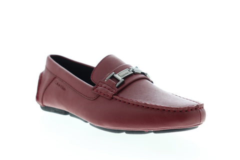 Calvin Klein Magnus Weave Emboss 34F1517-RED Mens Red Casual Slip On Loafers Shoes