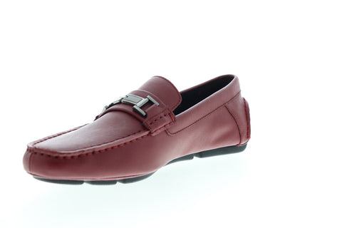 Calvin Klein Magnus Weave Emboss 34F1517-RED Mens Red Casual Slip On Loafers Shoes