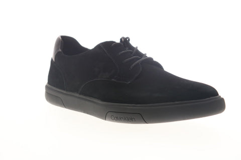 Calvin Klein Gleyber Silky Suede 34F1732-BLK Mens Black Suede Designer Sneakers Shoes