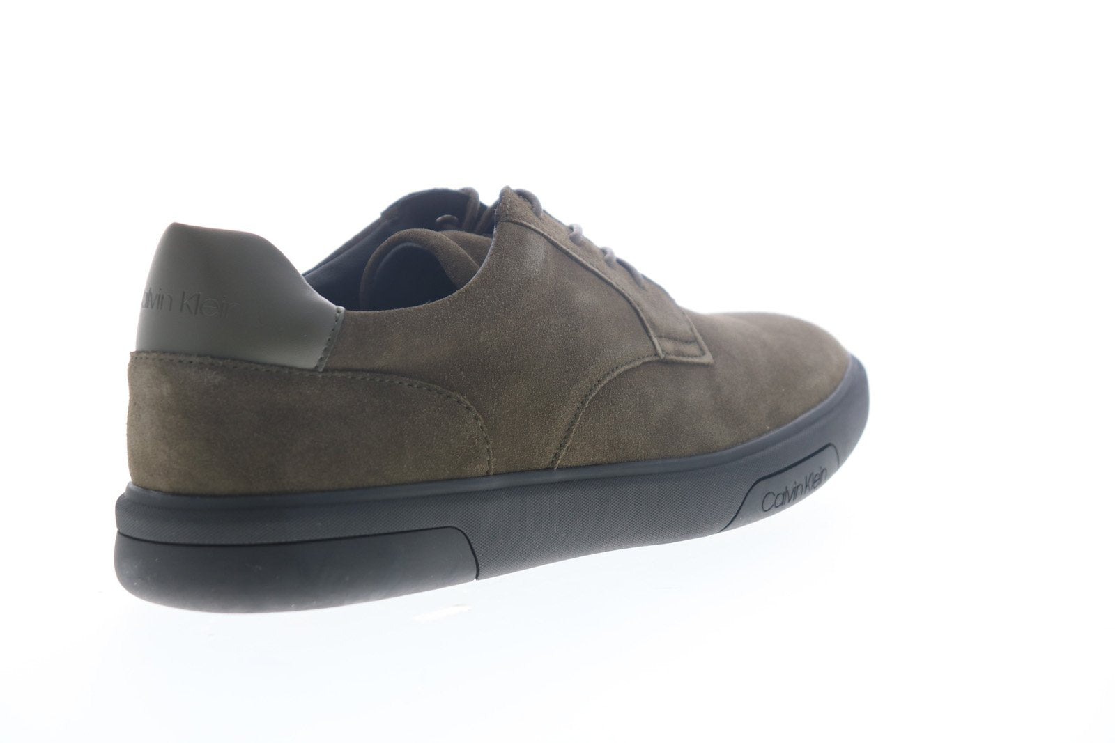 Calvin Klein Gleyber Silky Suede Mens Green Suede Designer Sneakers Shoes