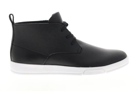 Calvin Klein Bain Saffiano 34F1853-BLK Mens Black Leather Casual Fashion Sneakers Shoes