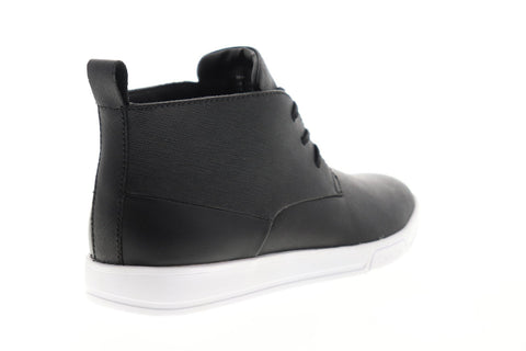 Calvin Klein Bain Saffiano 34F1853-BLK Mens Black Leather Casual Fashion Sneakers Shoes