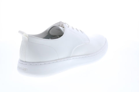 Calvin Klein Fife Box Leather 34F2020-WHT Mens White Designer Sneakers Shoes