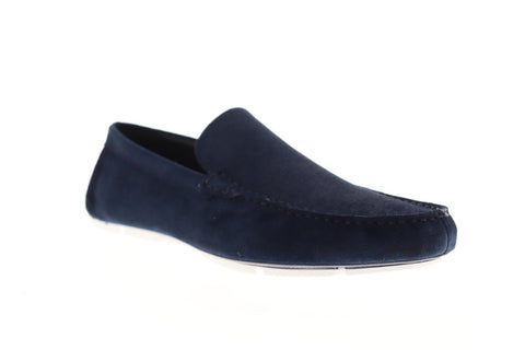 Calvin Klein Kaleb 34F2031-DNY Mens Blue Suede Casual Slip On Loafers Shoes