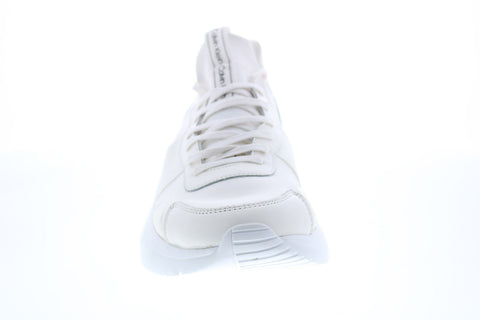 Calvin Klein Uzzle Nappa Smooth Calf 34F2052-WHT Mens White Designer Sneakers Shoes