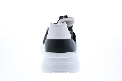 Calvin Klein Uzzle Nappa Smooth Calf 34F2052-BLK Mens Black Designer Sneakers Shoes