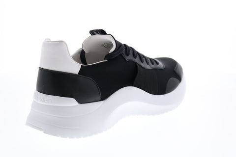Calvin Klein Uzzle Nappa Smooth Calf 34F2052-BLK Mens Black Designer Sneakers Shoes