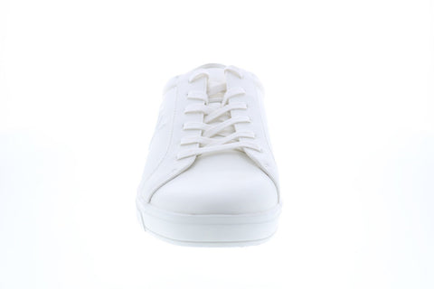 Calvin Klein Boone Small Grain Smooth 34F2075-WHT Mens White Designer Sneakers Shoes