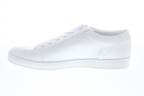 Calvin Klein Boone Small Grain Smooth 34F2075-WHT Mens White Designer Sneakers Shoes