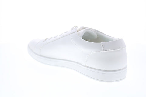 Calvin Klein Boone Small Grain Smooth 34F2075-WHT Mens White Designer Sneakers Shoes