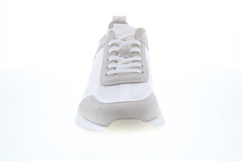 Calvin Klein Delbert Translucent Mesh Silky Suede Mens White Designer Sneakers Shoes