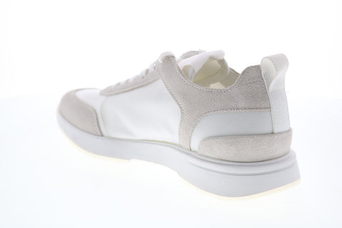 Calvin Klein Delbert Translucent Mesh Silky Suede Mens White Designer Sneakers Shoes