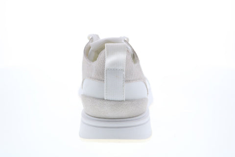 Calvin Klein Delbert Translucent Mesh Silky Suede Mens White Designer Sneakers Shoes