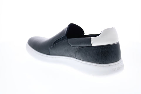 Calvin Klein Fortun Tumbled Smooth Mens Blue Slip On Designer Sneakers Shoes