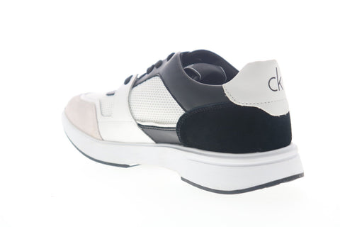 Calvin Klein Dudley Silky Suede Smooth Calf 34F2127-BWT Mens Black Suede Designer Sneakers Shoes