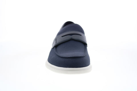 Calvin Klein Trapper Ballistic Nylon Small Grain Smth Mens Blue Loafers Shoes