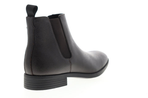 Calvin Klein Carter Small Tumbled 34F4308-DBN Mens Brown Chelsea Boots Shoes