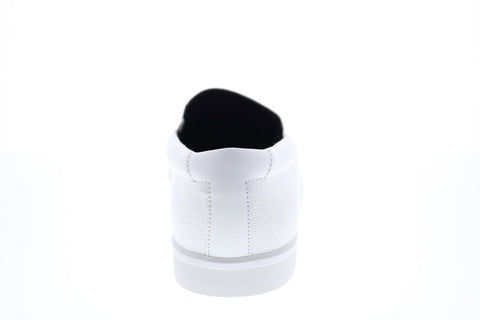 Calvin Klein Ivo Nappa Calf Leather Canvas Mens White Designer Sneakers Shoes