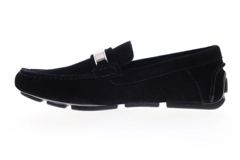 Calvin Klein Marz Silky 34F9416-BLK Mens Black Suede Casual Slip On Loafers Shoes