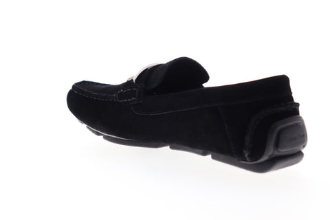 Calvin Klein Marz Silky 34F9416-BLK Mens Black Suede Casual Slip On Loafers Shoes