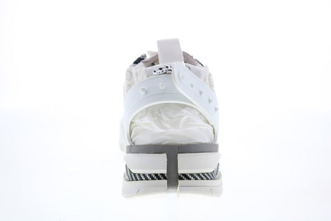 Calvin Klein Caramene Shiny Nylon Suede Womens White Designer Sneakers Shoes