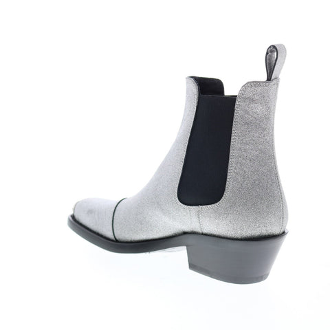 Calvin Klein Western Claire Bis Diamond 34J0554-SLV Womens Gray Chelsea Boots