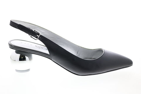 Katy Perry The Adora Womens Black Leather Strap Strap Heels Shoes