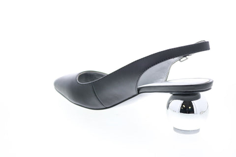 Katy Perry The Adora Womens Black Leather Strap Strap Heels Shoes