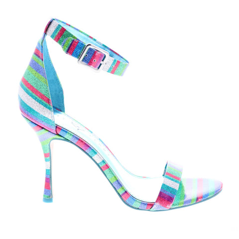 Katy Perry The Melly Womens Blue Synthetic Slip On Strap Heels Shoes