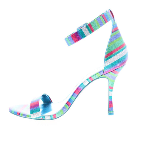 Katy Perry The Melly Womens Blue Synthetic Slip On Strap Heels Shoes