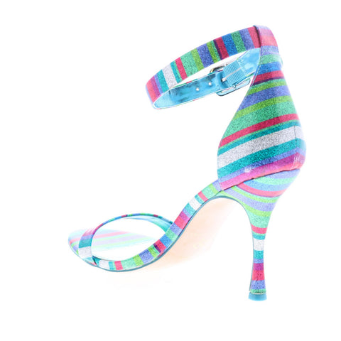 Katy Perry The Melly Womens Blue Synthetic Slip On Strap Heels Shoes