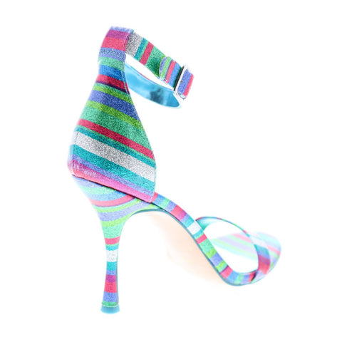 Katy Perry The Melly Womens Blue Synthetic Slip On Strap Heels Shoes