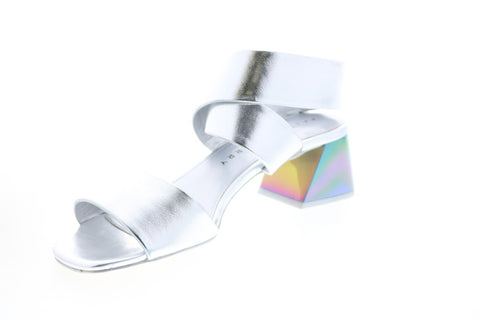 Katy Perry The Albee Womens Silver Synthetic Strap Strap Heels Shoes
