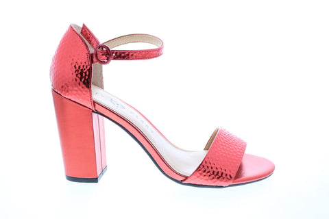Katy Perry The Liz Womens Red Synthetic Strap Strap Heels Shoes