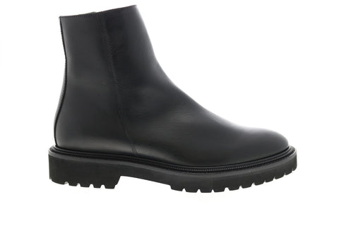 Aquatalia Pasquale Calf 34M0937-BLK Mens Black Leather Casual Dress Boots