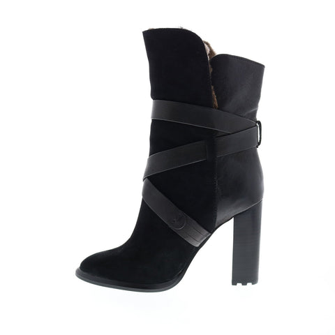 Calvin Klein Tanya Suede 34R0421-BKA Womens Black Casual Dress Boots