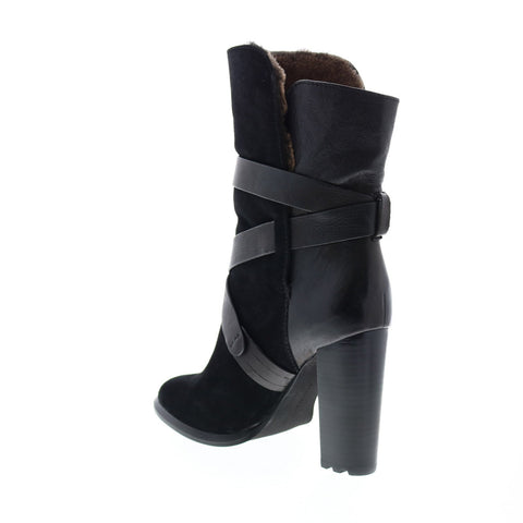 Calvin Klein Tanya Suede 34R0421-BKA Womens Black Casual Dress Boots