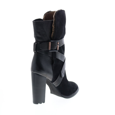 Calvin Klein Tanya Suede 34R0421-BKA Womens Black Casual Dress Boots