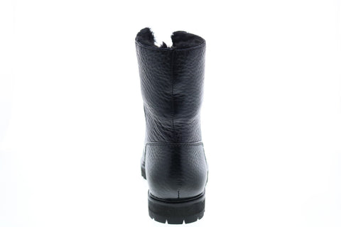 Calvin Klein Tianna Hvy Shrunken Fur Womens Black Leather Casual Dress Boots