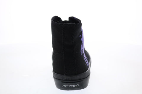 Calvin Iconica Canvas Warhol Print Andy Warhol Womens Black Sneakers Shoes